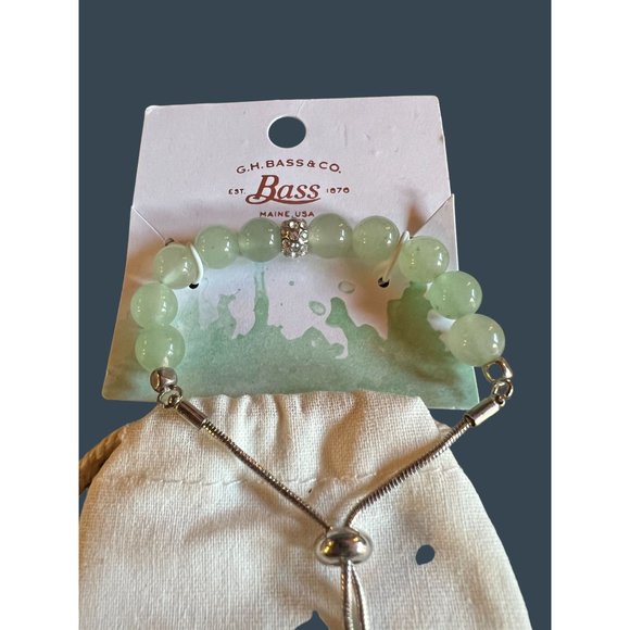 GH Bass Co Jade Beaded Bolo Lariat Bracelet Harmony Serenity - Picture 9 of 13